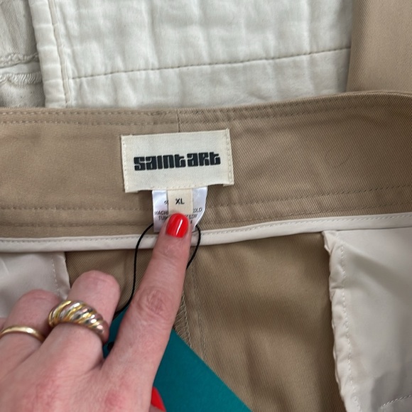 Saint art khaki trousers - Picture 6 of 7